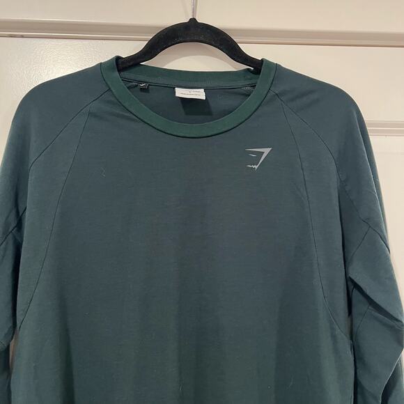 Gymshark Women's Longsleeve Shirt Dark Green Size Large - Picture 2 of 10